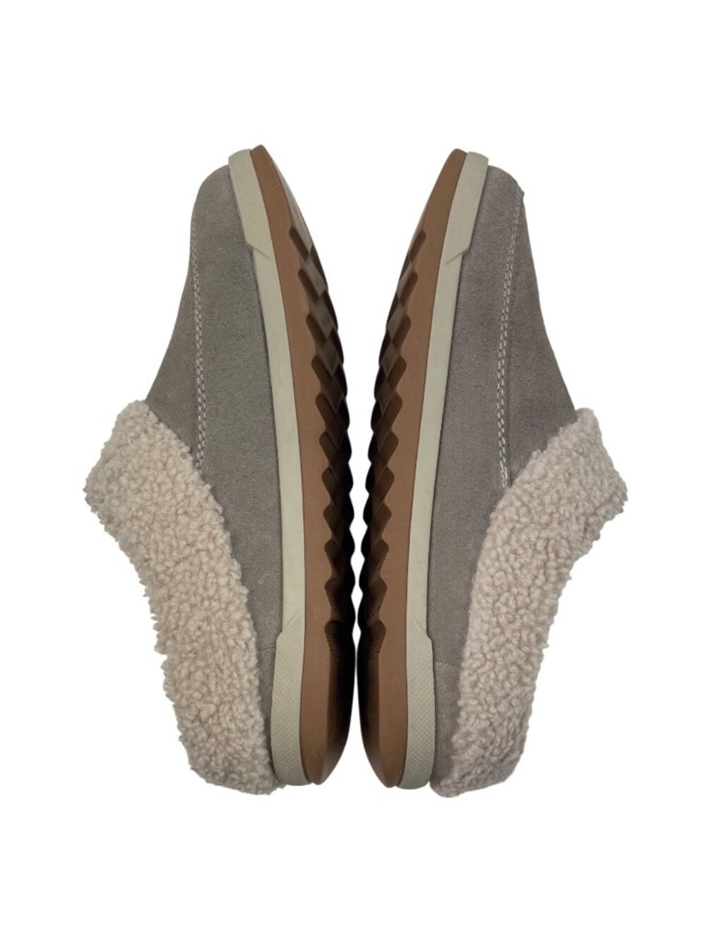 Cougar Liliana Slippers Gray Suede Sherpa Lined Womens Size 8 - Picture 6 of 9